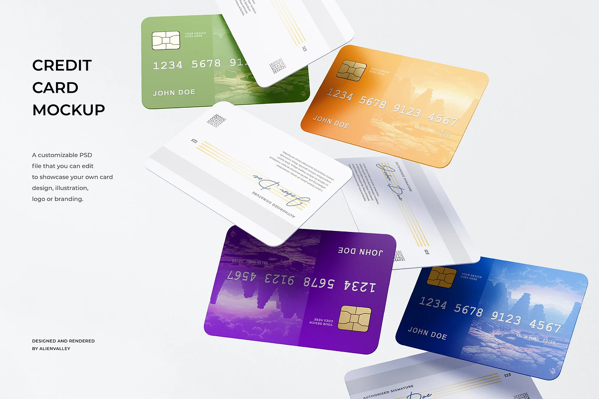 High Resolution Credit Card Mockup, an Advertising Mockup by zpackcreative (Photo 1 of 4)