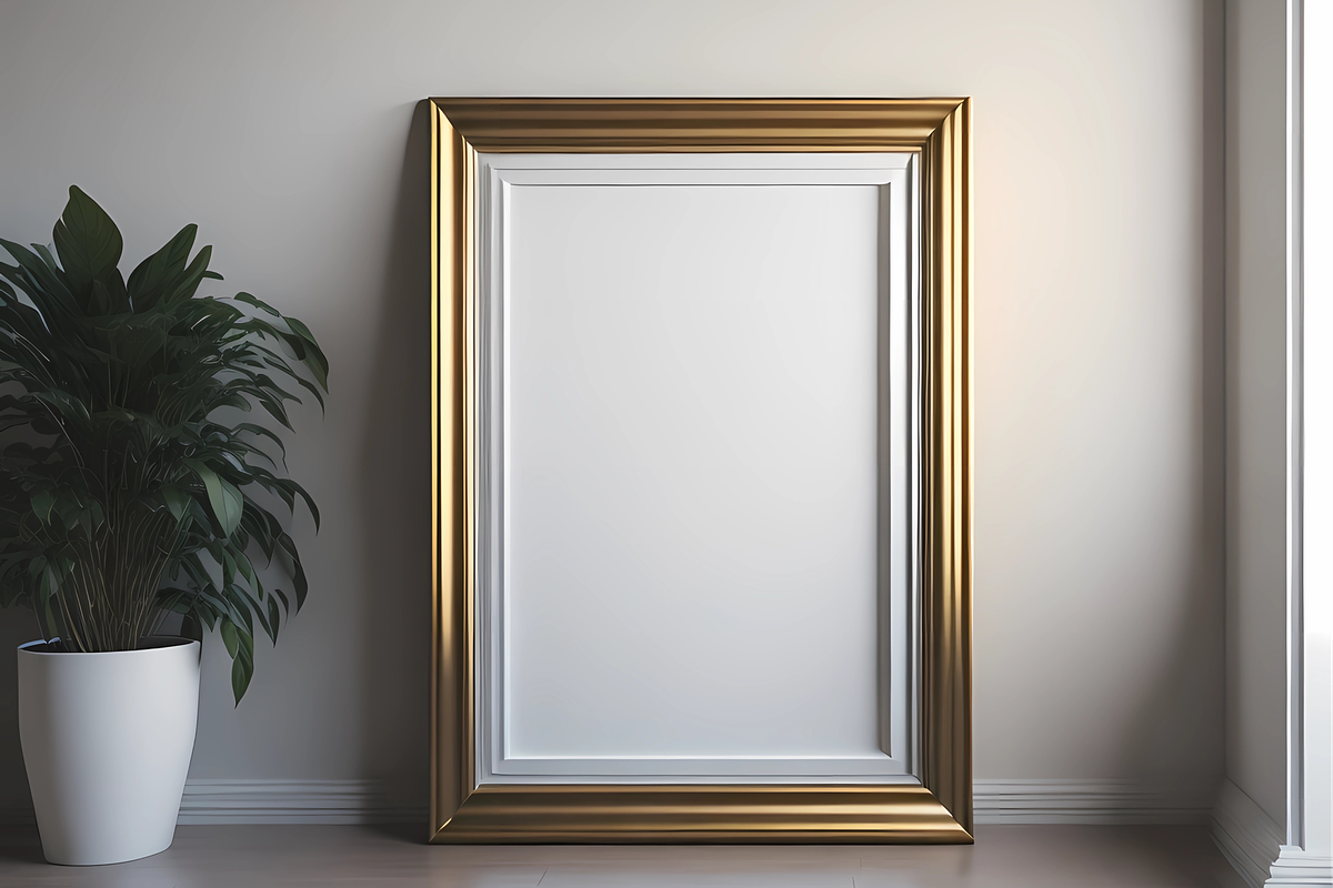 Modern Gold Frame Mockup, a Print Template by Ali's Designs (Photo 4 of 4)