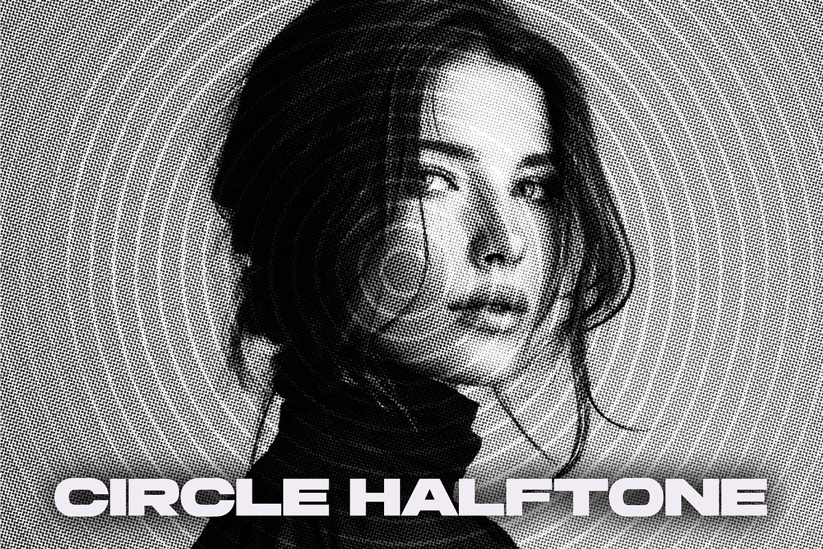 Circle Halftone Photo Effect, a Layer Style Add-On by studiogstock (Photo 1 of 2)