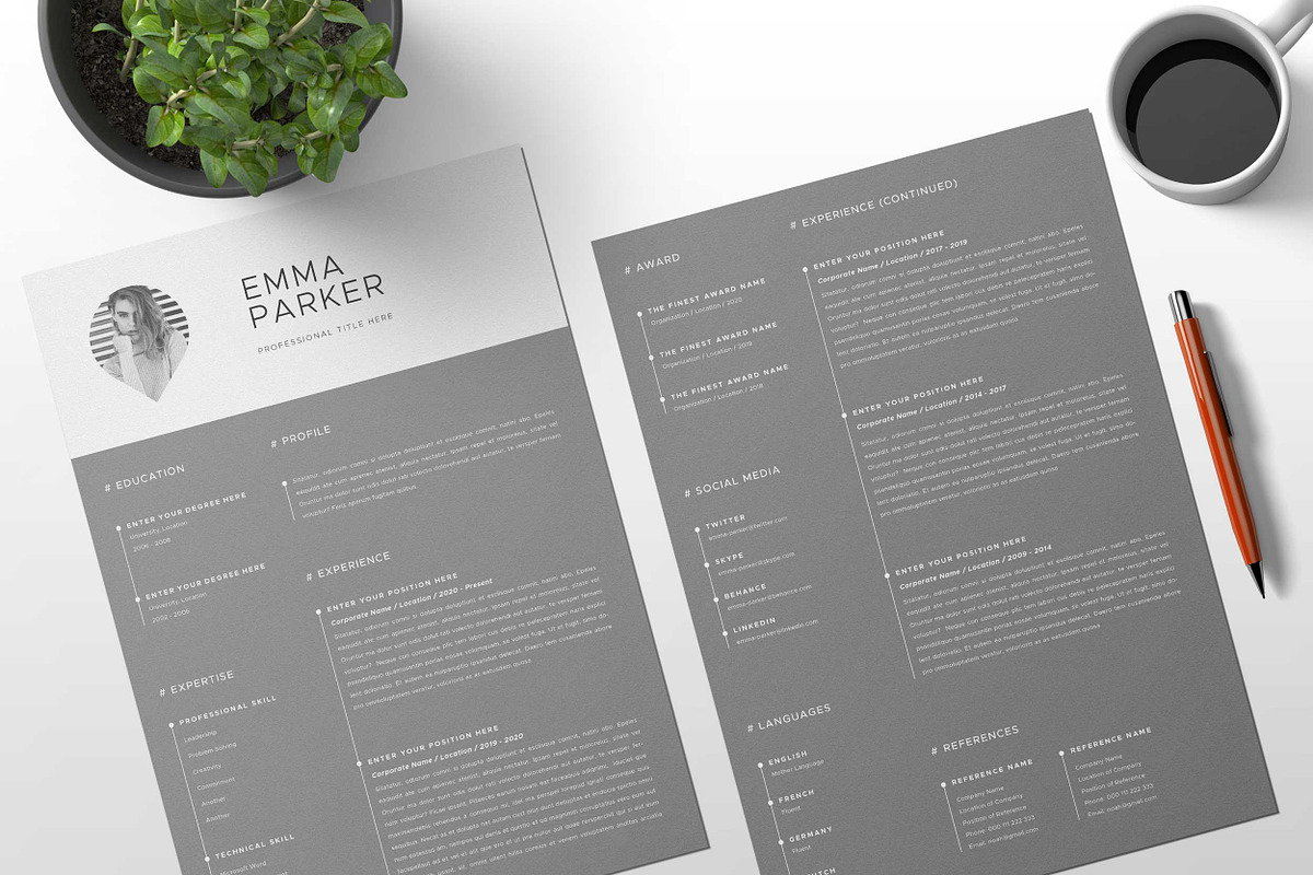Resume Template, a Resume Template by Peunayah (Photo 2 of 4)