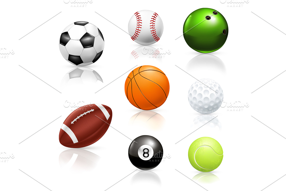 Vector sport balls