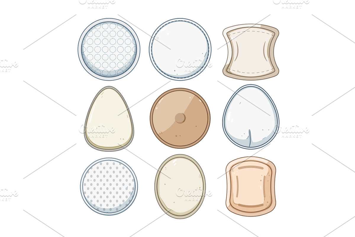 Reusable cotton breast pads for, an Object Illustration by pikepicture