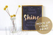 F190 Vertical Gold Frame, a Print Template by UpStyled (Thumbnail 2 of 2)