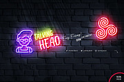 Neon Podcast YouTube Templates, a Social Media Template by Andrew Skoch Design (Thumbnail 3 of 8)