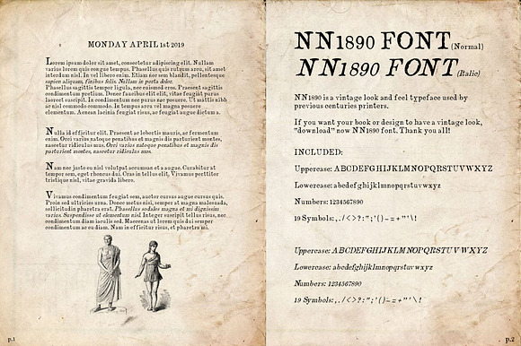 NN1890 Vintage font preview 3