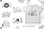 Scandinavian Monochrome Cute Animals, a Background Graphic by Irene_Boiko_ART (Thumbnail 2 of 8)