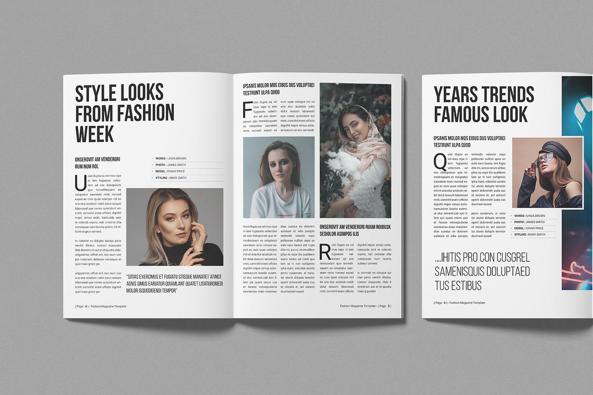Fashion Magazine Template preview 3