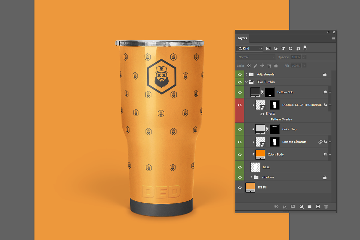 30 oz Tumbler Mock-Up, a Cups & Container Mockup by dedpixel supply co. (Photo 3 of 3)