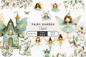 Fairy Garden Clipart, 134 PNG