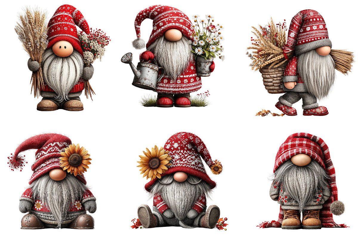 Autumn Gnome Watercolor Clipart, a Seasonal Illustration by CreationArt (Photo 4 of 5)