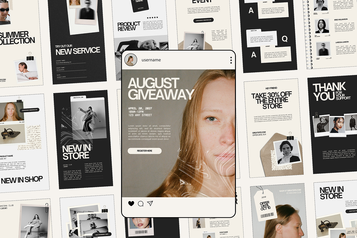 Modern Instagram Stories Posts Canva, a Social Media Template by Branding Babe Co. (Photo 1 of 7)