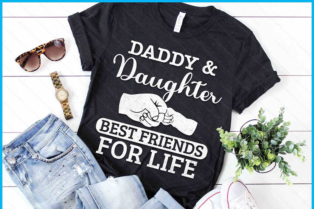 Daddy Daughter Best Friends SVG, an Object Graphic by Creativeusart (Photo 1 of 4)