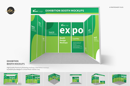 Exhibition Tradeshow Booth Mockup, a Merchandise Mockup by shaikerintu