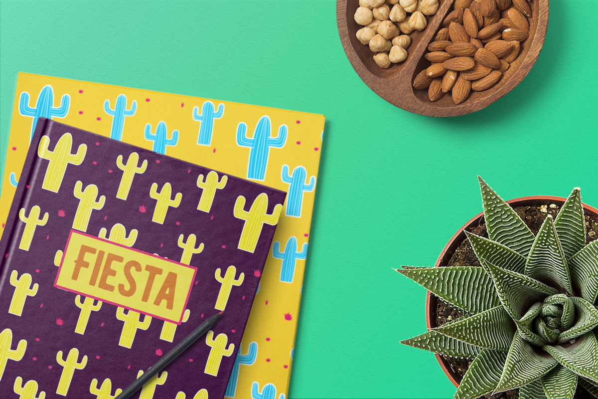 Cactus on acid | 20 funky patterns, a Pattern Graphic by Kenzagraphics (Photo 4 of 8)