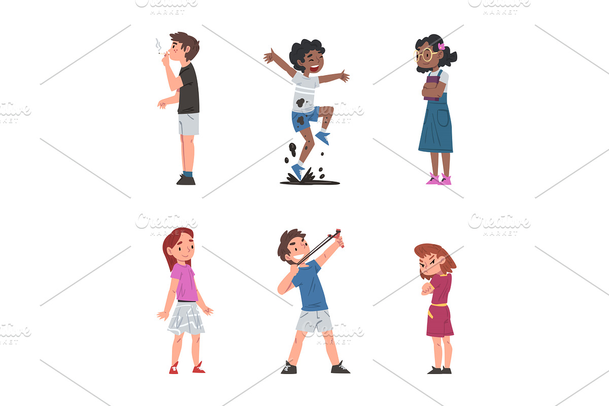 Little Boy and Girl Having Good and, a Person Illustration by TopVectors