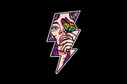 beautiful woman with butterfly, a Person Illustration by gunaonedesign (Thumbnail 1 of 4)