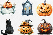 Vintage Halloween Elements Clipart, an Illustration by Black Bird Studio (Thumbnail 6 of 6)