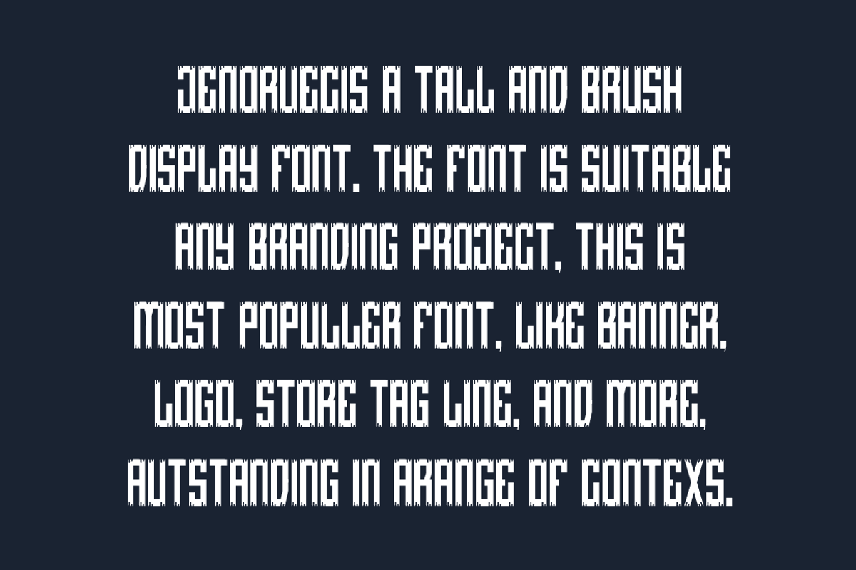 Jenoruec - Brush & Paint Font, a Sans Serif Font by QR Design Studio (Photo 3 of 6)
