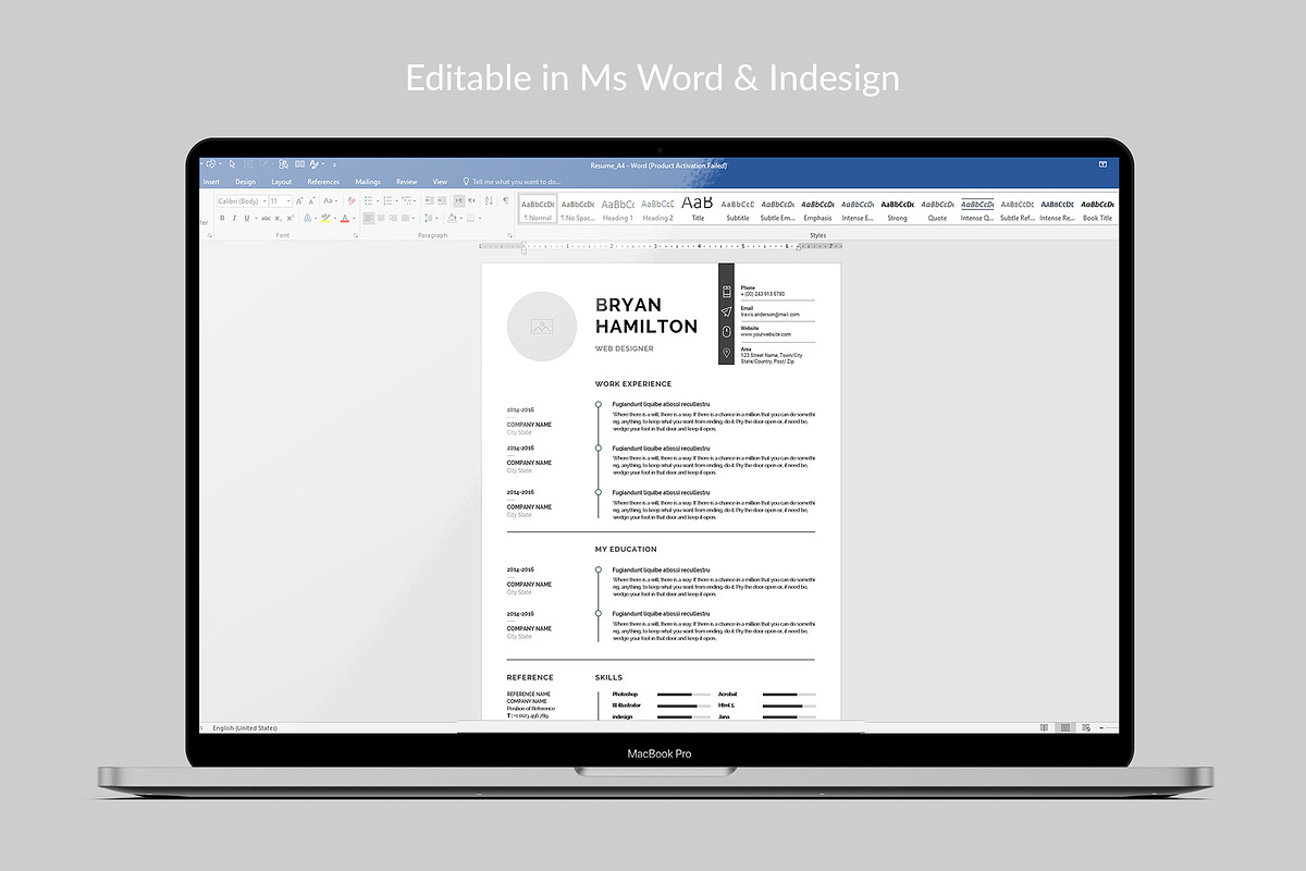 Resume/CV, a Resume Template by Brochure-Market (Photo 3 of 3)