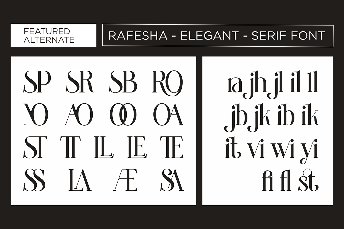 Rafesha Modern Serif Font, a Serif Font by Graphicxell (Photo 4 of 8)