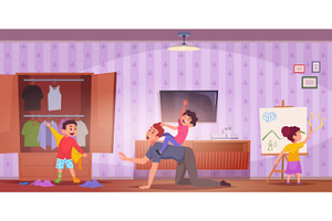 Hyperactive person. Little, a Person Illustration by Onyx