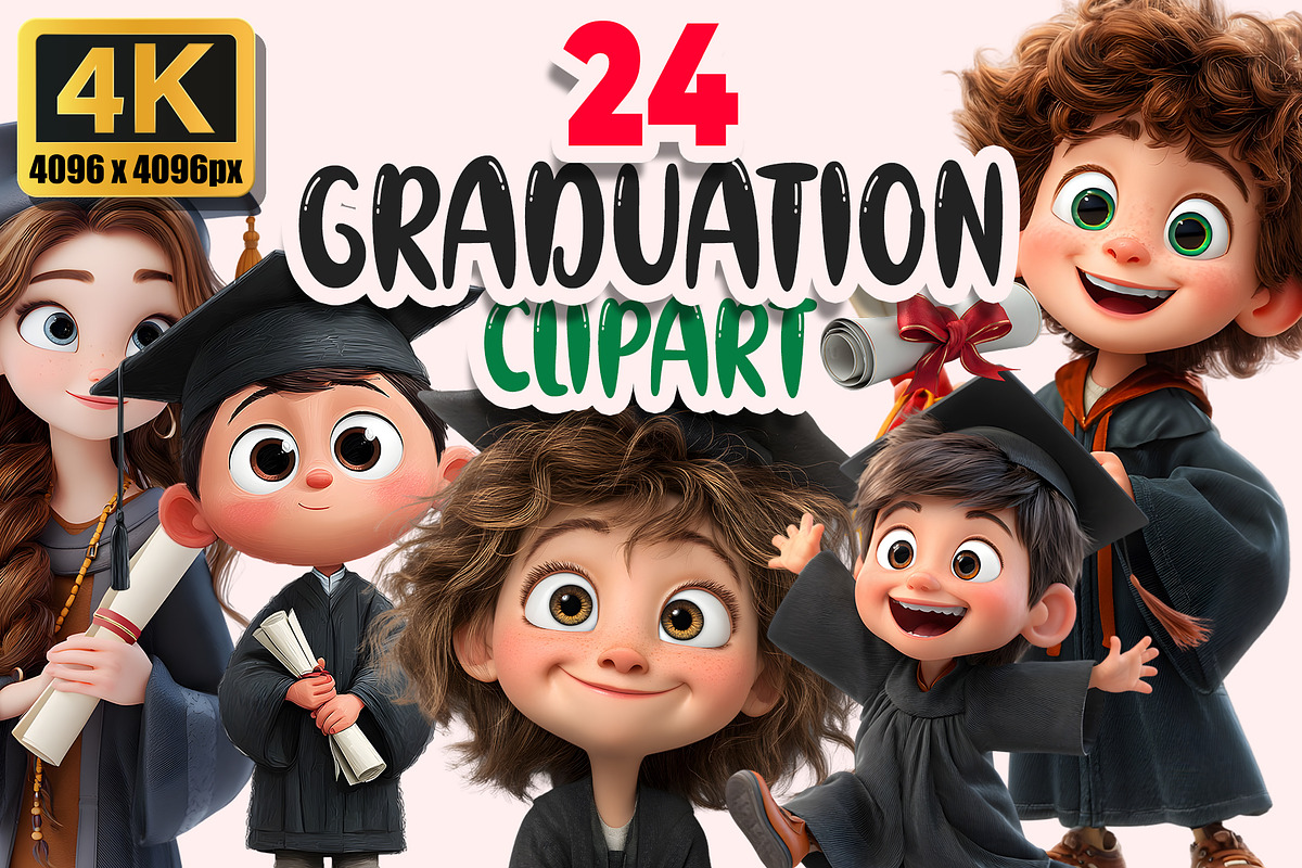 Graduation Clipart PNG Bundle, a Graphic by M9 Design (Photo 1 of 6)