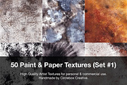 50 Paint & Paper Textures (Set #1), a Texture Graphic by Circlebox Store (Thumbnail 1 of 2)