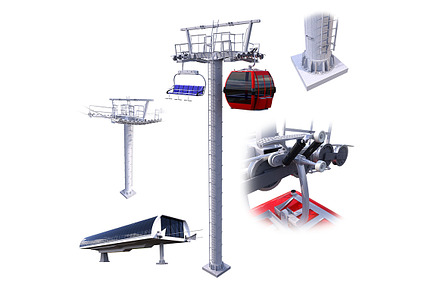 Ski Lift Cableway Car, a Cars & Vehicle 3D Model by 3D Models by Obshansky