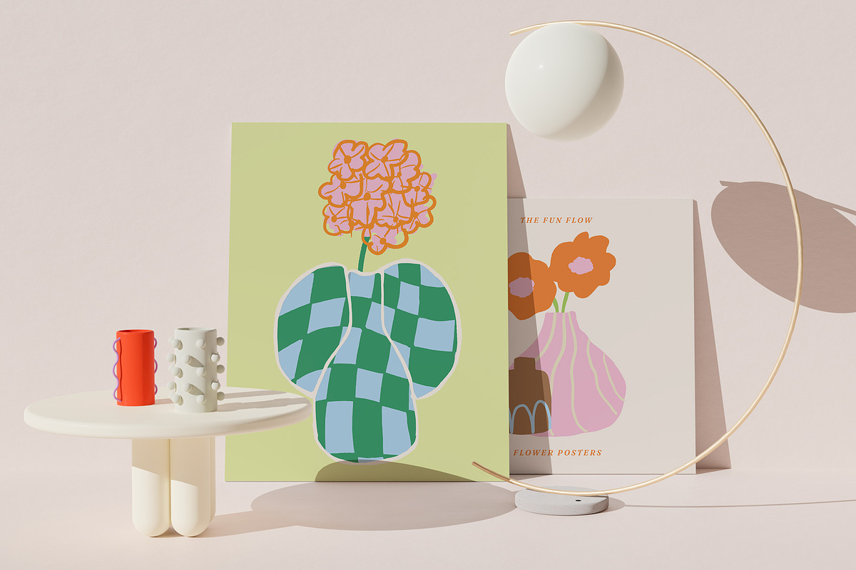 RETRO PRINTS FLOWER MARKET POSTERS, a Decorative Illustration by Ayya Studio (Photo 7 of 12)