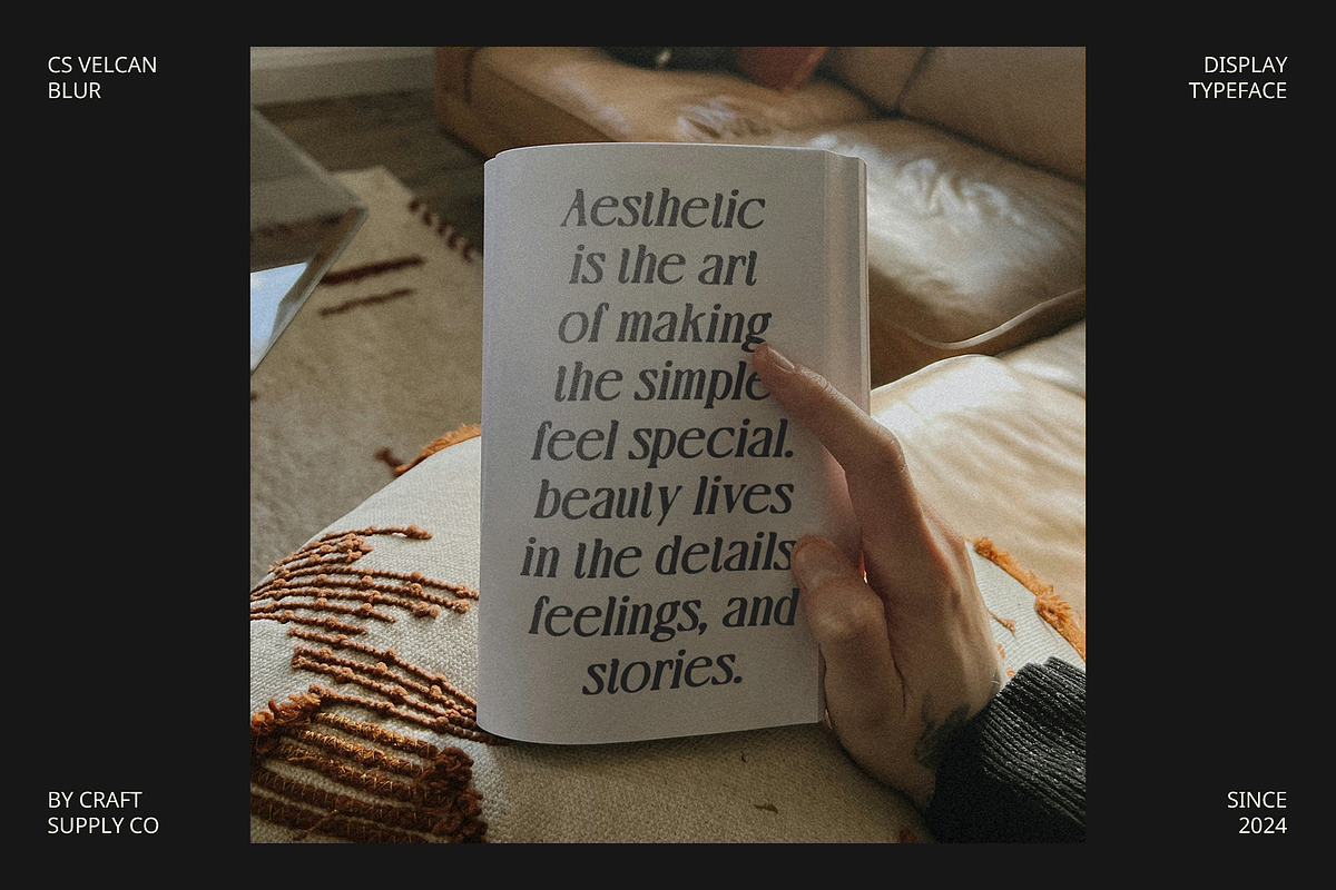 Velcan Blur, a Serif Font by Craft Supply Co. (Photo 3 of 8)