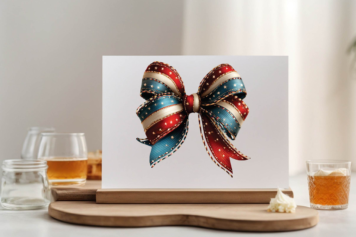 Patriotic USA Bow Clipart Bundle, an Illustration by SVGArt (Photo 6 of 9)