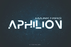 APHILION - A Futuristic Typeface, a Font by Dene Studios