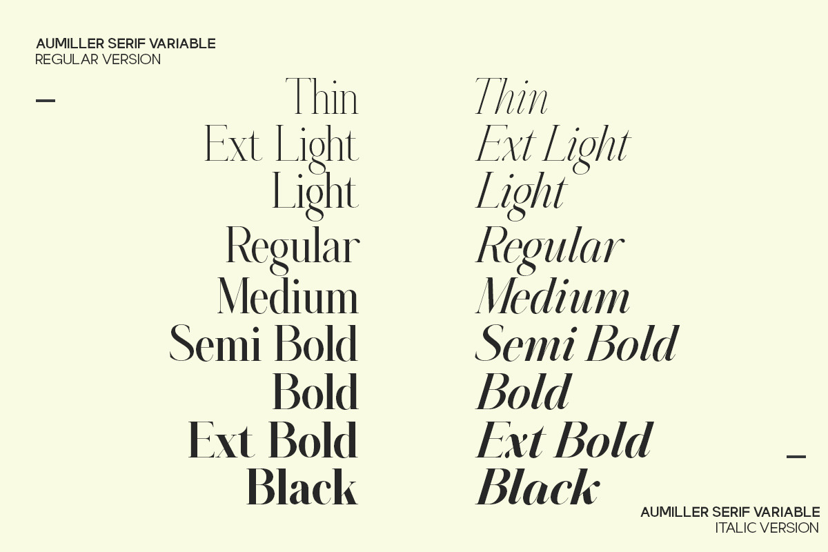Aumiller Serif Family (18 Fonts), a Serif Font by Positive TypeFoundry (Photo 10 of 15)