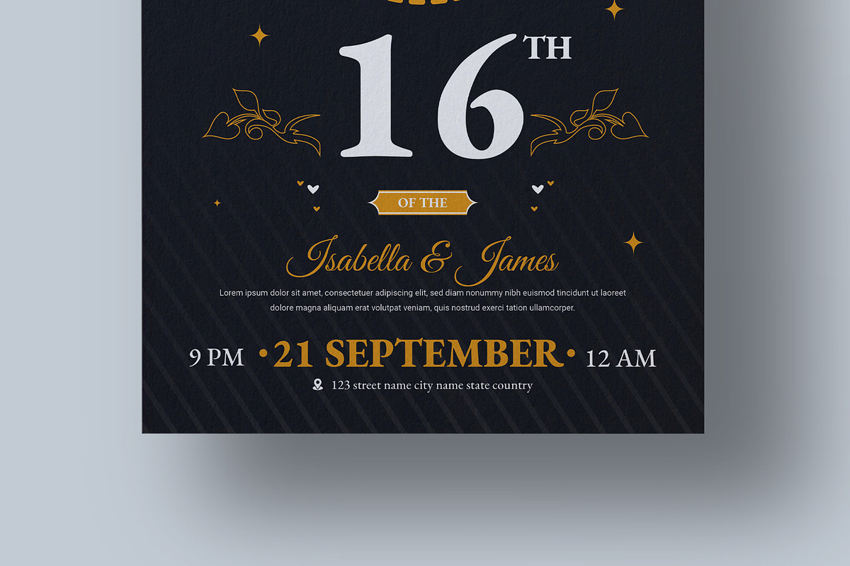 Wedding Anniversary Invitation Flyer, a Flyer Template by MightyDesign (Photo 5 of 8)