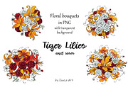 Tiger Lilies & Roses - clip-art, an Illustration by Zooza Art (Thumbnail 9 of 15)