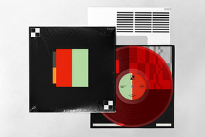 Vinyl Record Mockup Top, a Packaging Mockup by Glue Lab