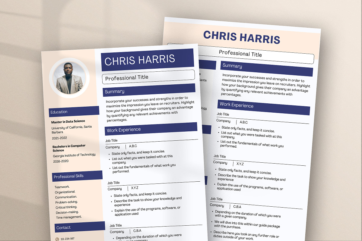 Professional Application CV Template, a Print Template by Snapybiz (Photo 8 of 10)