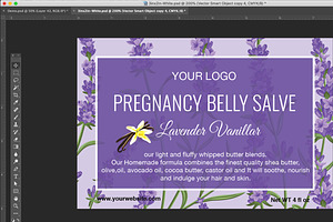 Purple Lavender Label Template