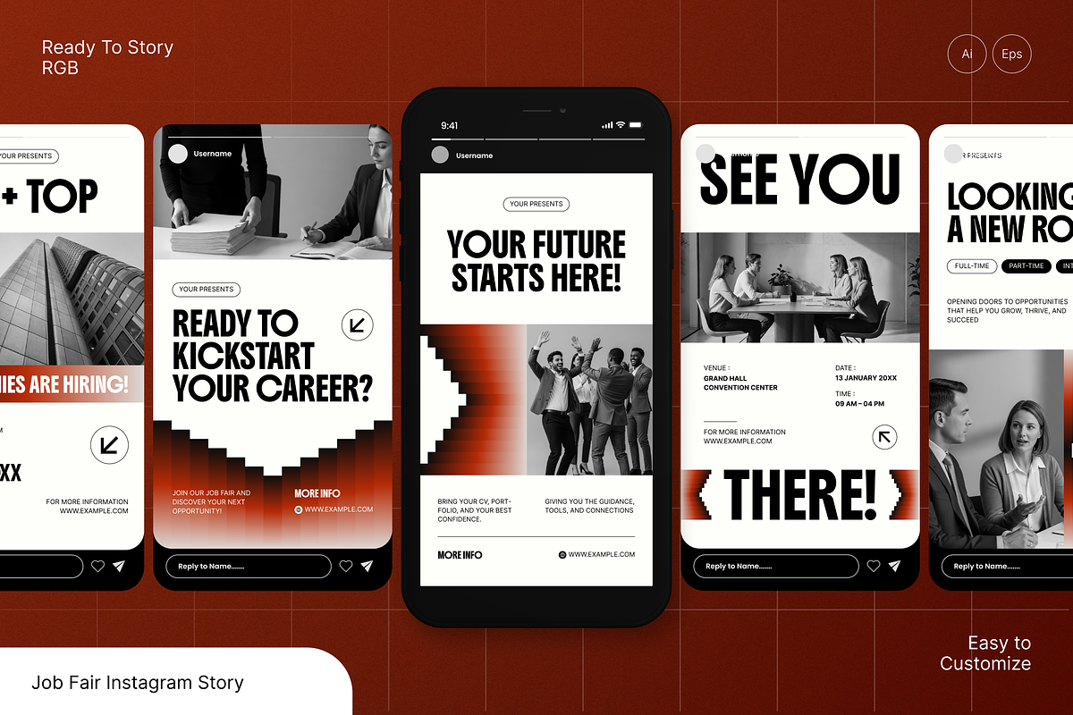 Job Fair Instagram Story, a Social Media Template by Annora Studio (Photo 1 of 6)
