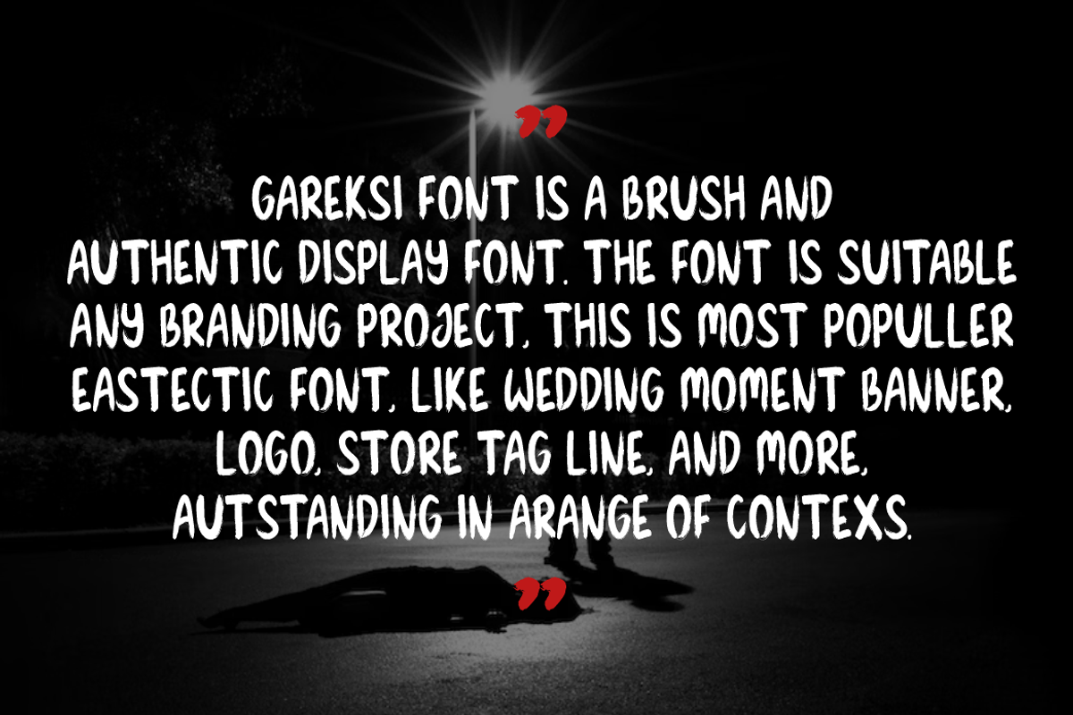 Gareksi, a Handwritten Font by QR Design Studio (Photo 4 of 6)