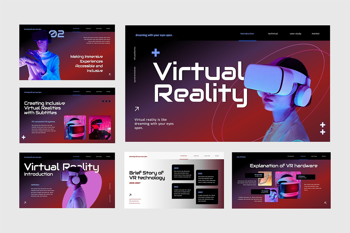VR Pitch Deck Powerpoint Template, a Presentation Template by TMint Creative (Photo 2 of 6)
