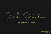 Dark Saturday Font, a Script Font by Cherryline Master (Thumbnail 1 of 10)