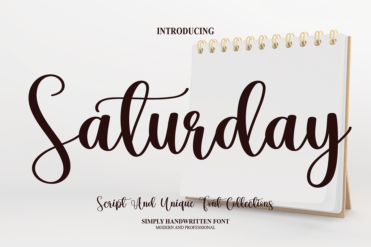 Saturday | Script Font, a Script Font by Scratchones (Photo 1 of 8)