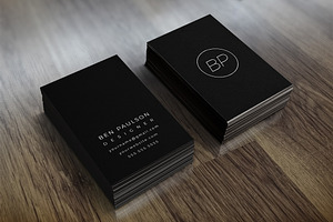 Modern Black Business Card 022