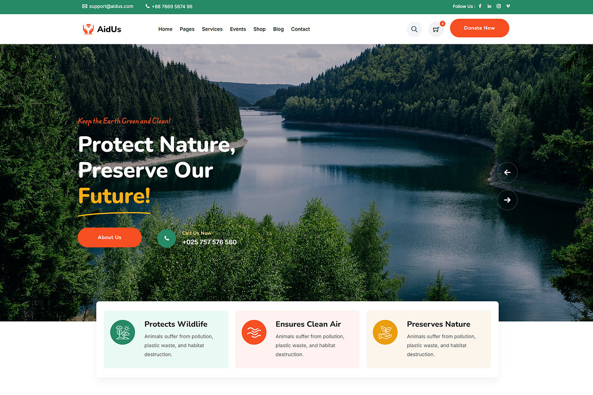 AidUs - Charity WordPress Theme, a WordPress Template by NaimaAnjum (Photo 5 of 5)