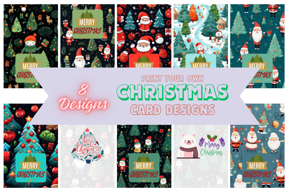 Christmas Card Design Bundle 10, a Card Template by Jay Major Designs (Photo 1 of 10)