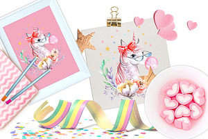 Watercolor Unicorn Sublimation