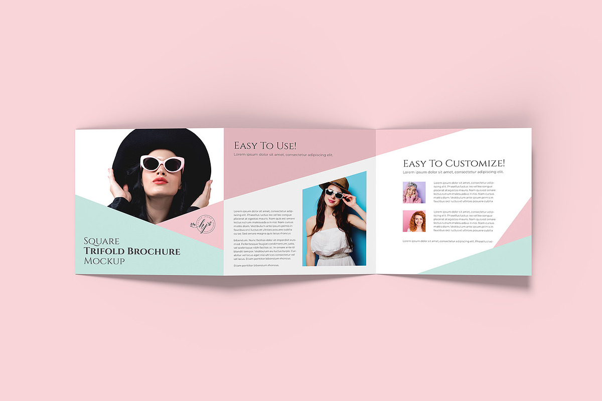 Square Trifold Brochure Mockup, a Books & Magazine Mockup by Illusiongraphic (Photo 5 of 28)