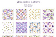 Watercolor Flowers & Cats collection, an Animal Illustration by Kira Konoshenko (Thumbnail 15 of 20)