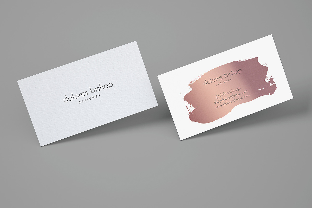Beautiful Rose Gold Business card preview 2